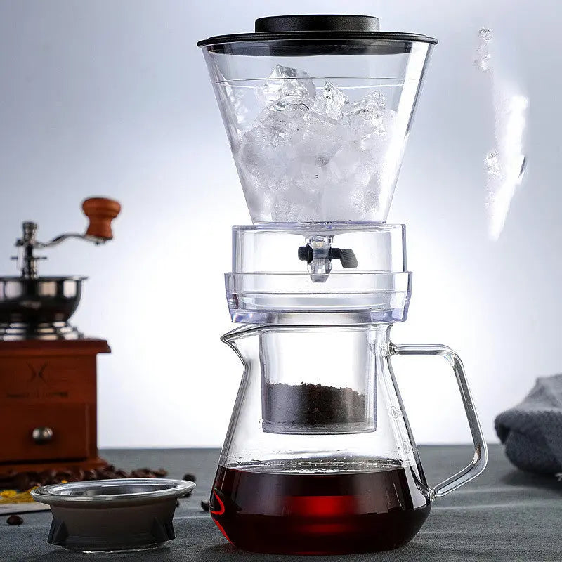 Ice Drip Coffee Pot, Glass Coffee Pot, Cold Brew Pot, Coffee Sharing Pot, Drip Type Ice Brew Coffee Machine FLIPSTYLEZLLC