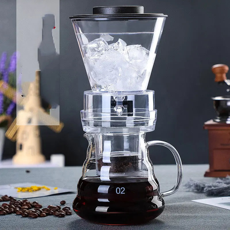 Ice Drip Coffee Pot, Glass Coffee Pot, Cold Brew Pot, Coffee Sharing Pot, Drip Type Ice Brew Coffee Machine FLIPSTYLEZLLC