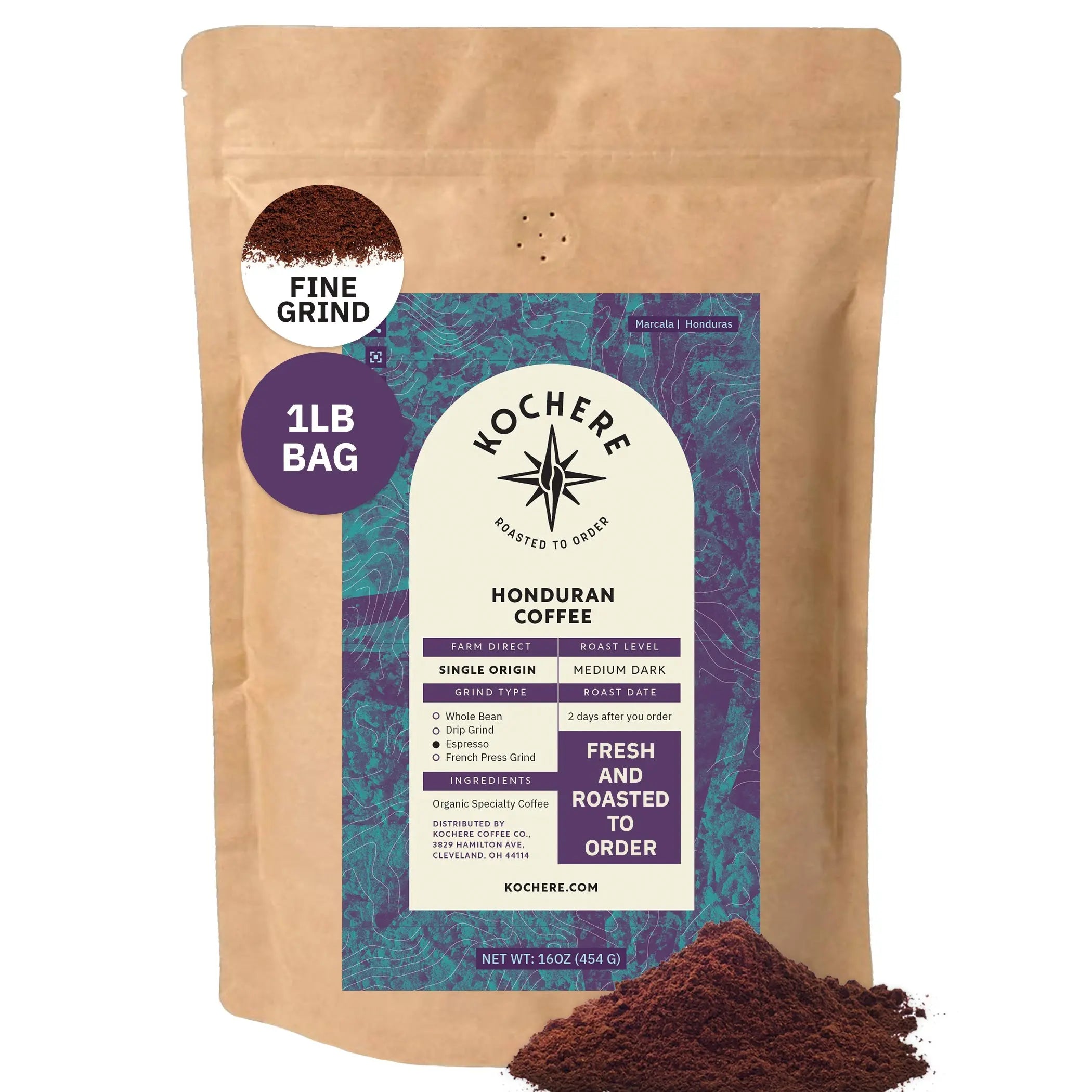 Kochere Coffee Honduran Marcala Organic Medium Roast - Caramel, Spice, Brown Sugar Notes Kochere Coffee Co.