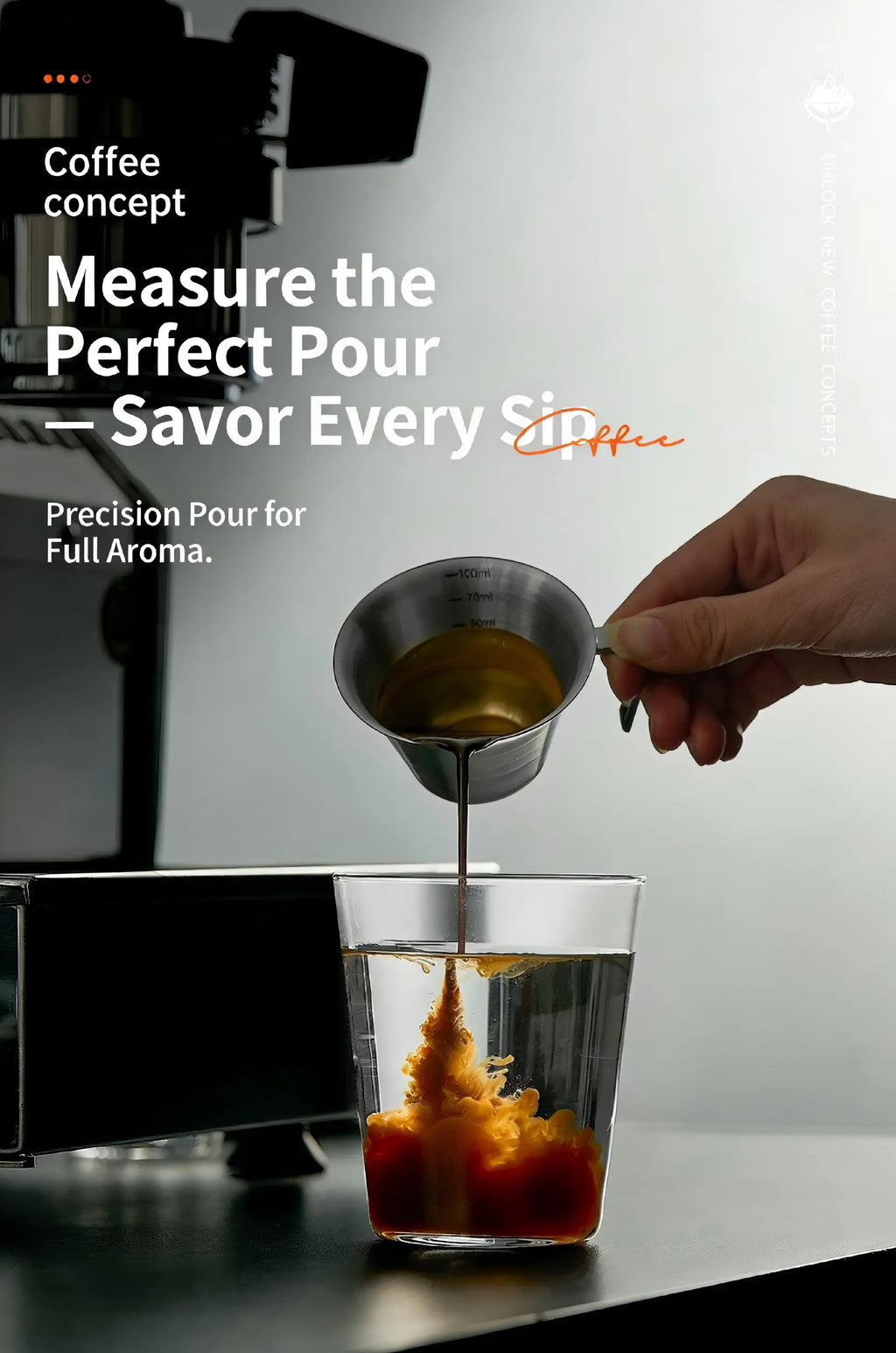 Best Espresso Shot Glass with Measurement Scale - Volcano 100ml Stainless Steel Under $6