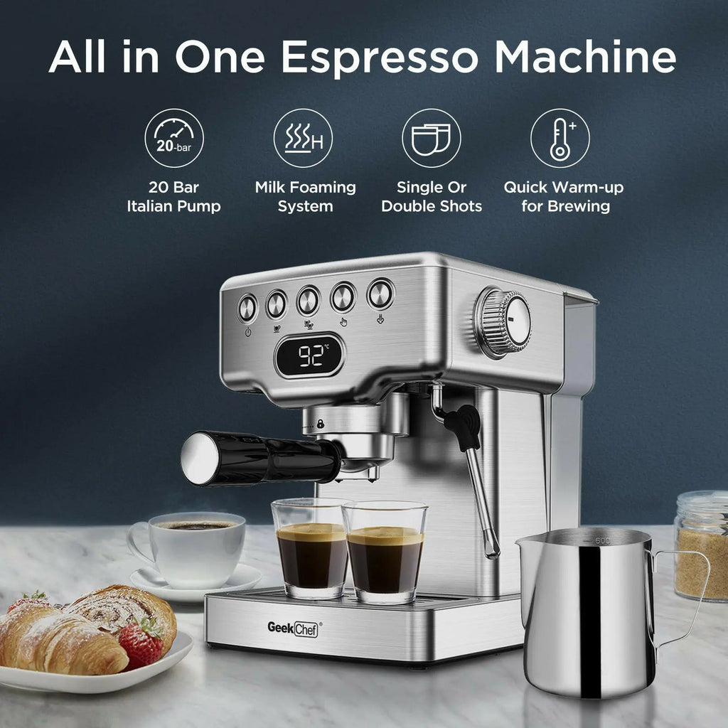 Geek Chef Espresso Machine With Milk Frother For Latte, Cappuccino, Macchiato Café Nairobi