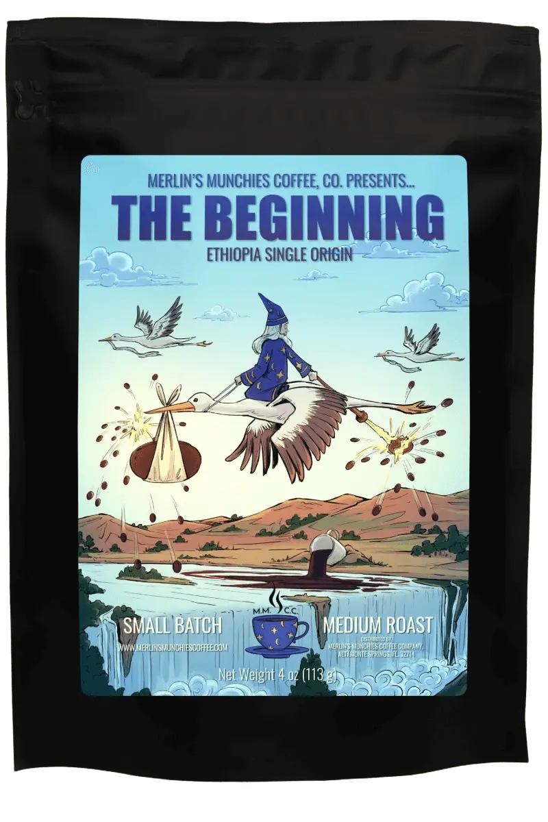 Ethiopian Yirgacheffe 12oz Merlin's Munchies Coffee Company