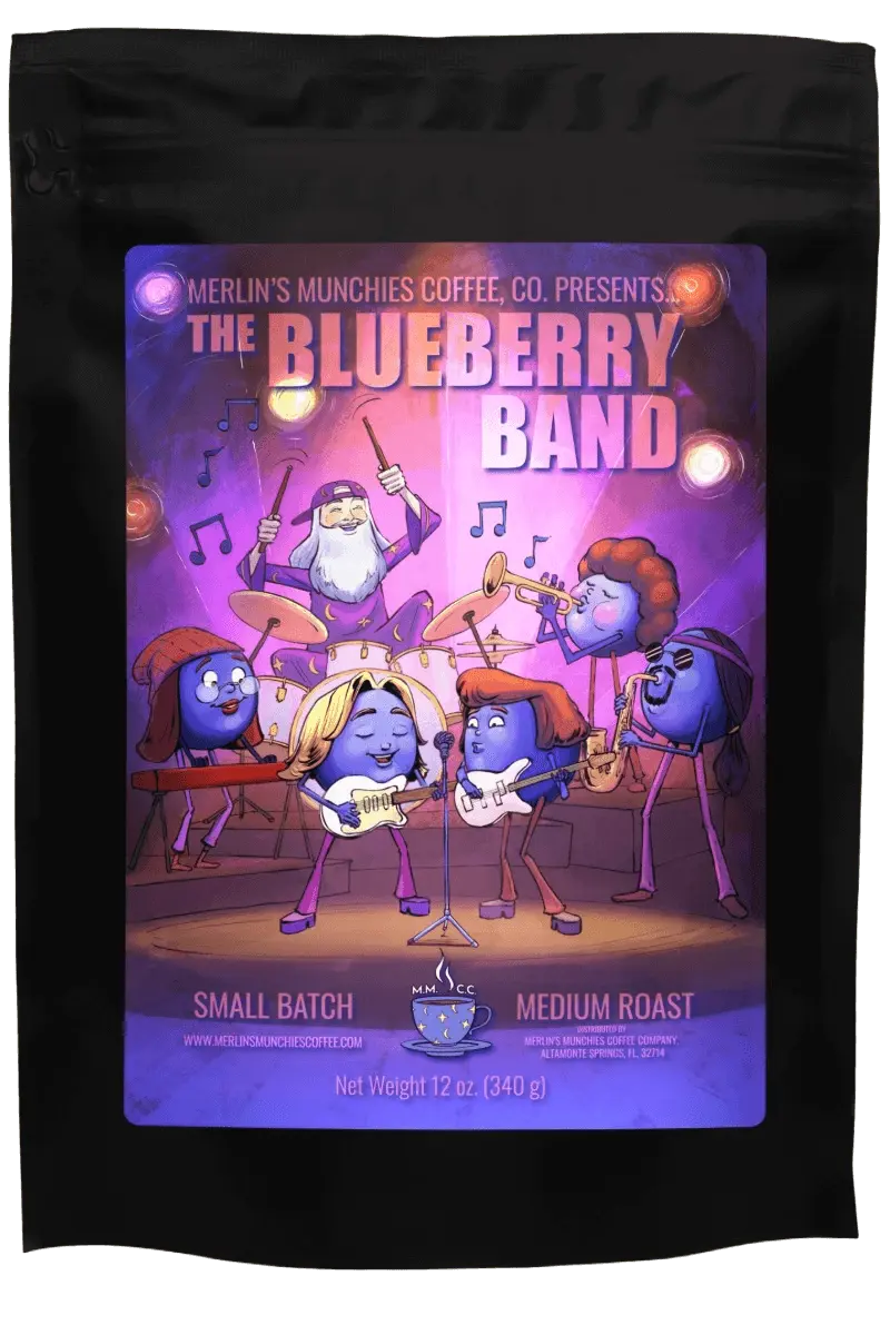 Blueberry Band 12oz Merlin's Munchies Coffee Company
