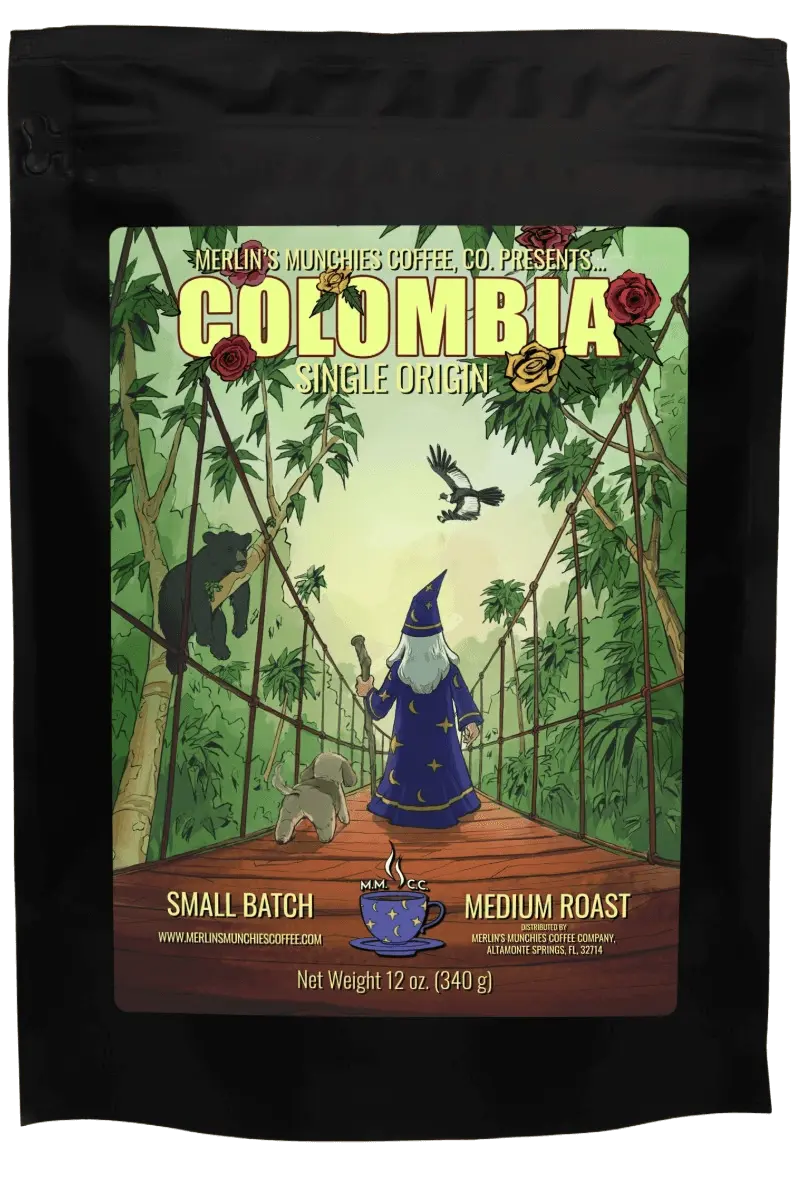 Colombia 12oz Merlin's Munchies Coffee Company