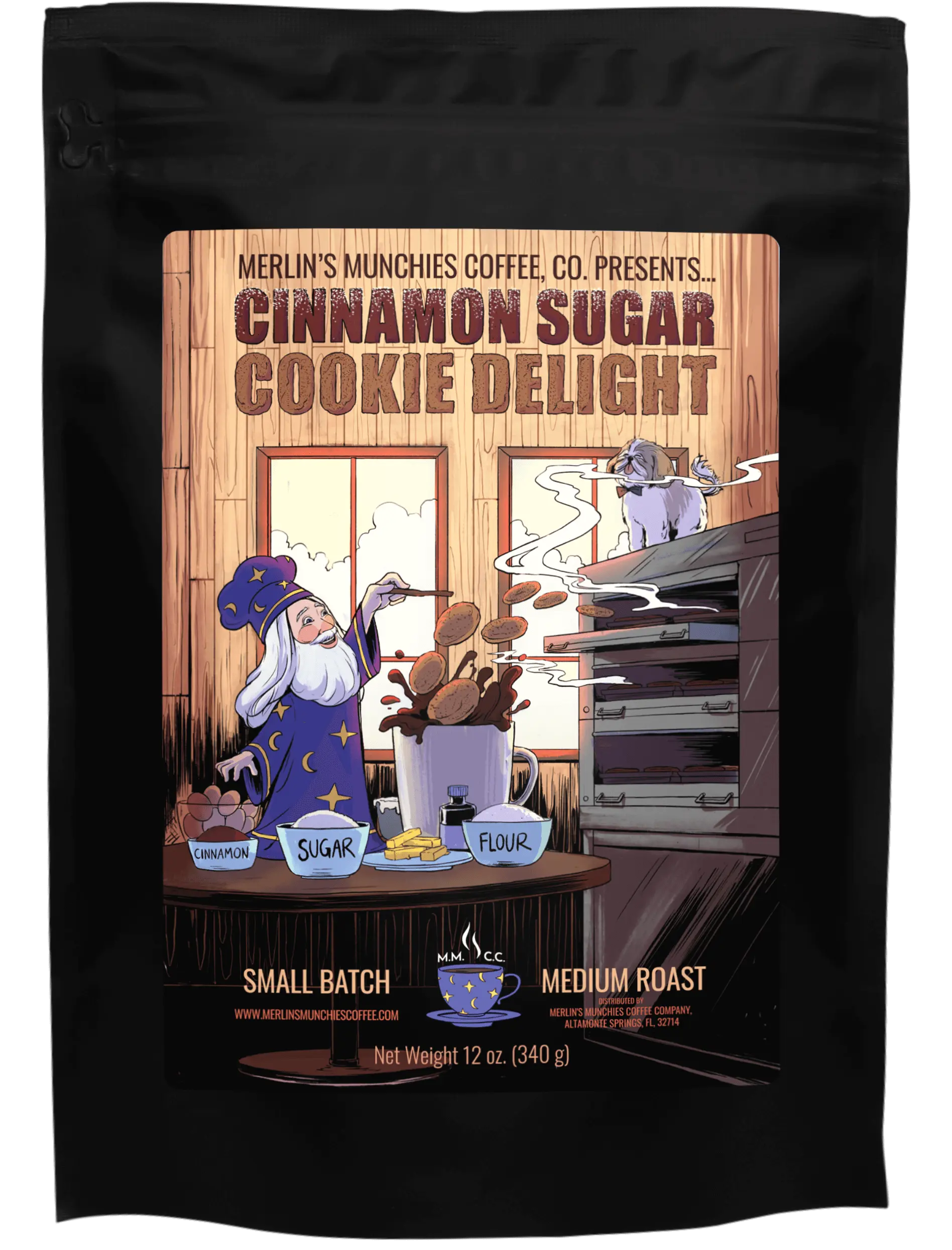 Cinnamon Sugar Cookie Delight 12oz Merlin's Munchies Coffee Company