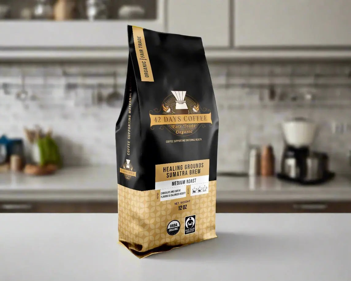 Healing Grounds Sumatra Brew - Organic Medium Roast Specialty Coffee 42 Days Coffee
