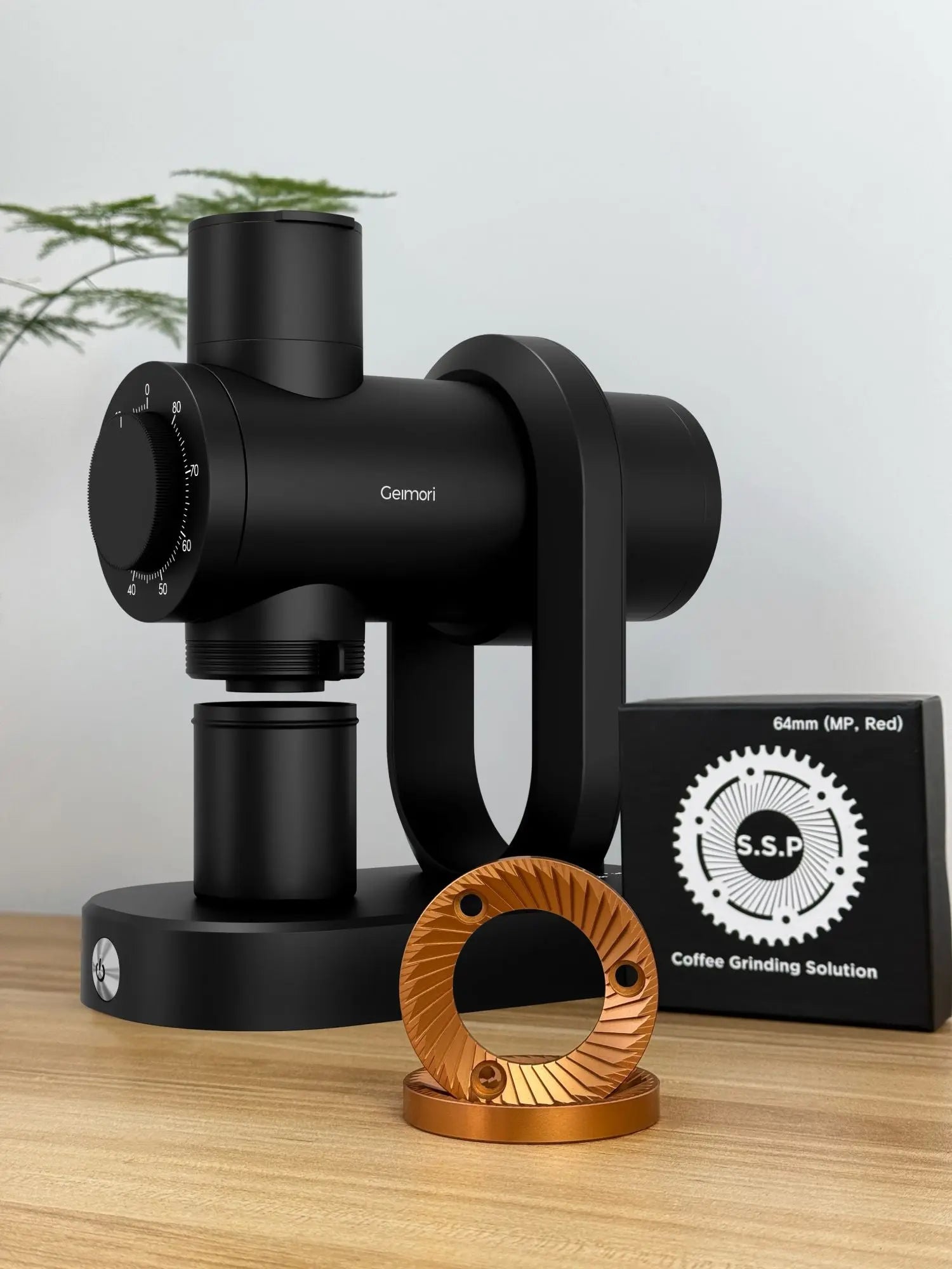 Geimori GU64 Gen2 Single Dose Coffee Grinder with 64mm Flat Burr, Anti-Static Design, Stepless Adjustment, Adjustable RPM, Zero Retention Wirsh