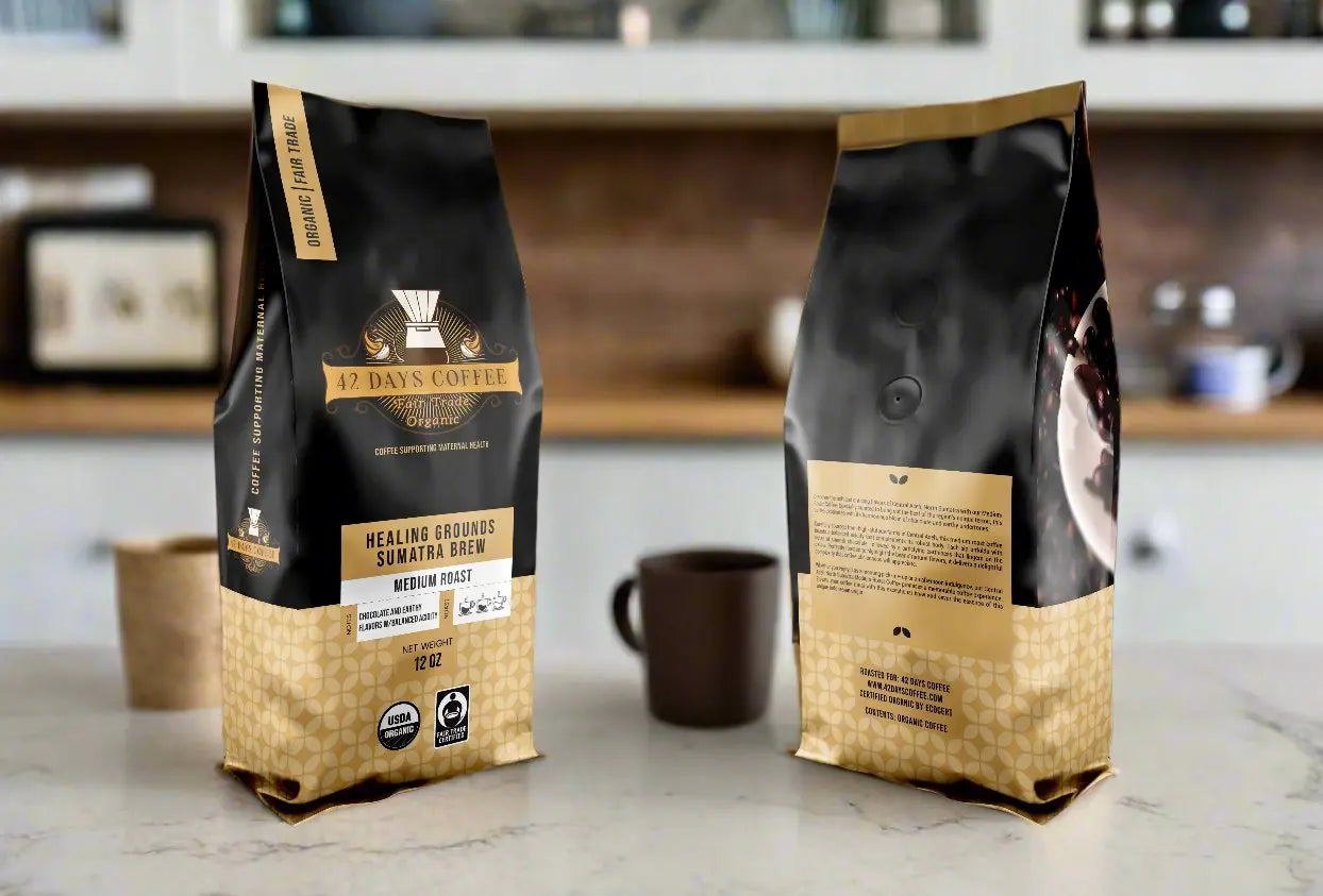 Healing Grounds Sumatra Brew - Organic Medium Roast Specialty Coffee 42 Days Coffee