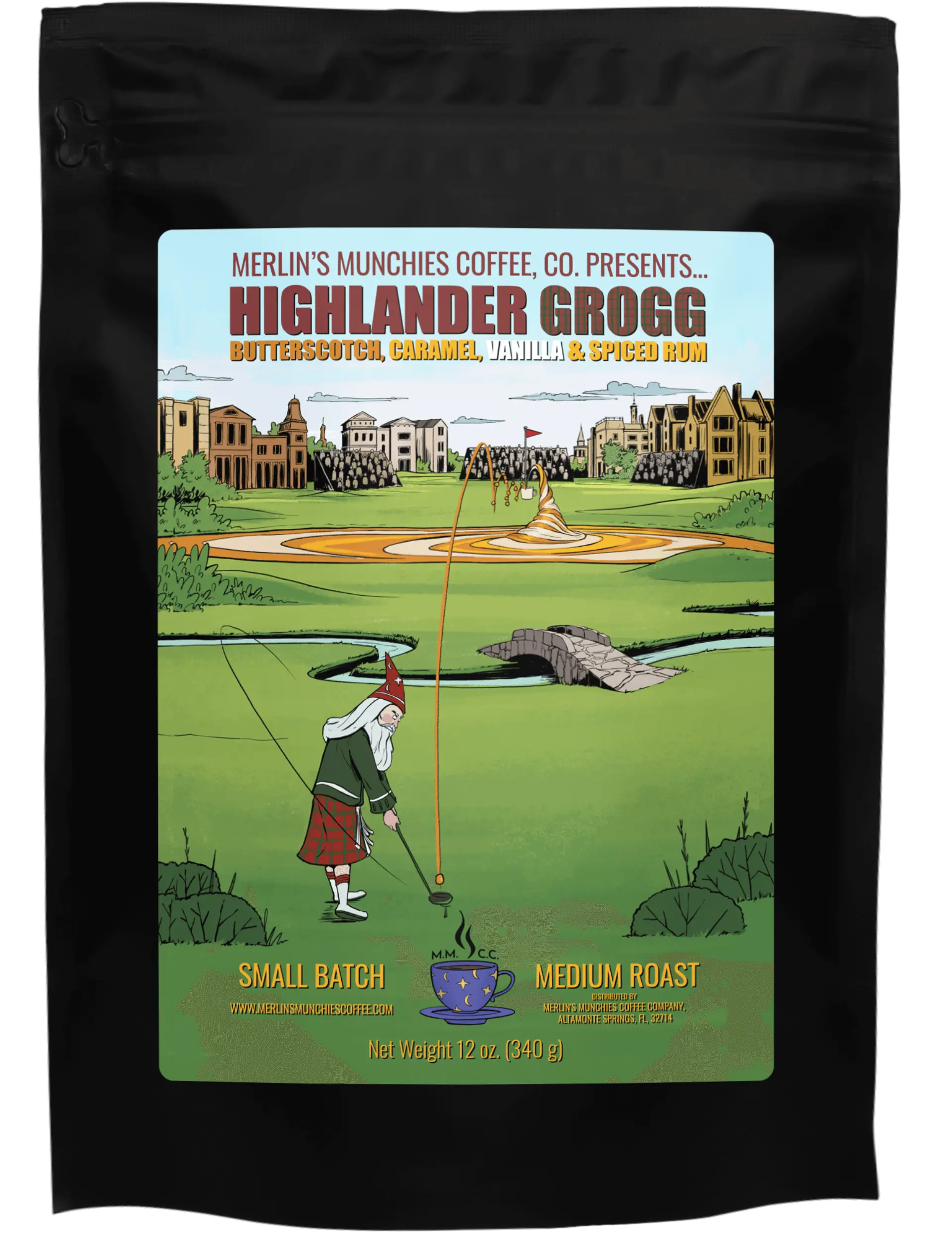 Highland Grogg 12oz Merlin's Munchies Coffee Company
