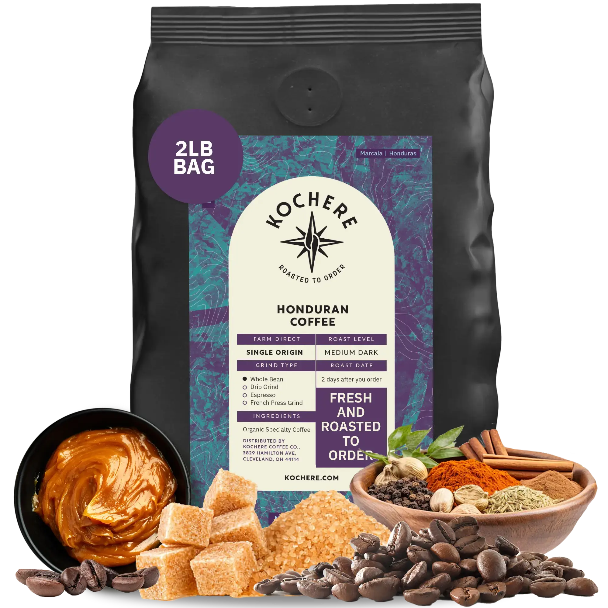 Kochere Coffee Honduran Marcala Organic Medium Roast - Caramel, Spice, Brown Sugar Notes Kochere Coffee Co.