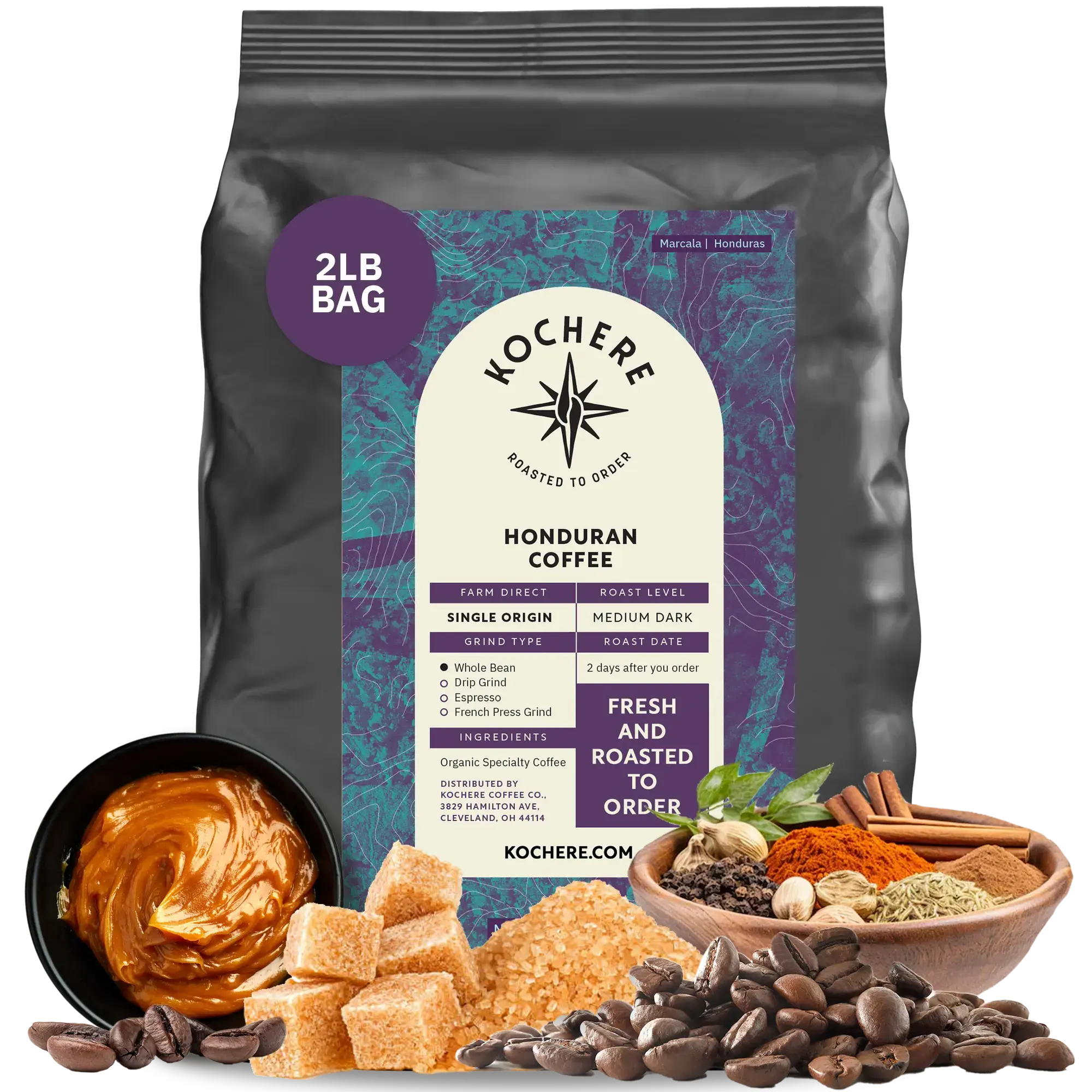 Kochere Coffee Honduran Marcala Organic Medium Roast - Caramel, Spice, Brown Sugar Notes Kochere Coffee Co.