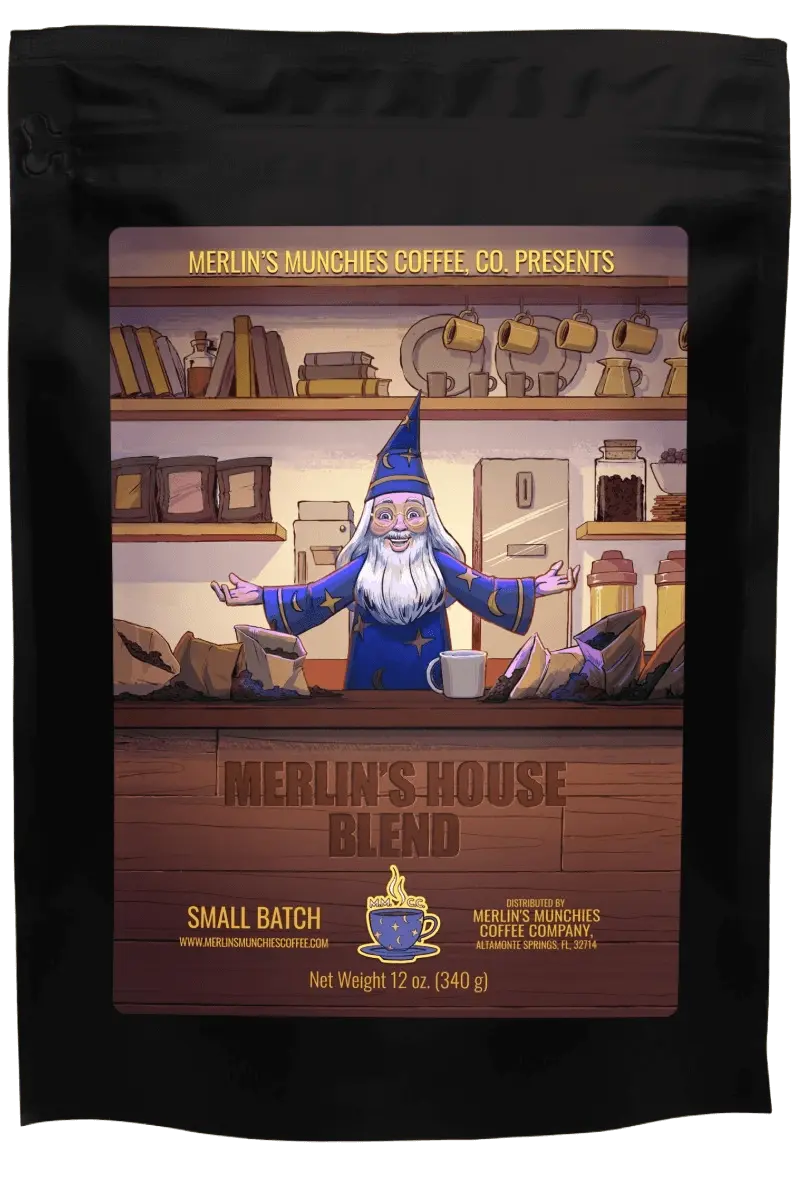 Merlin's House Blend 12oz Merlin's Munchies Coffee Company
