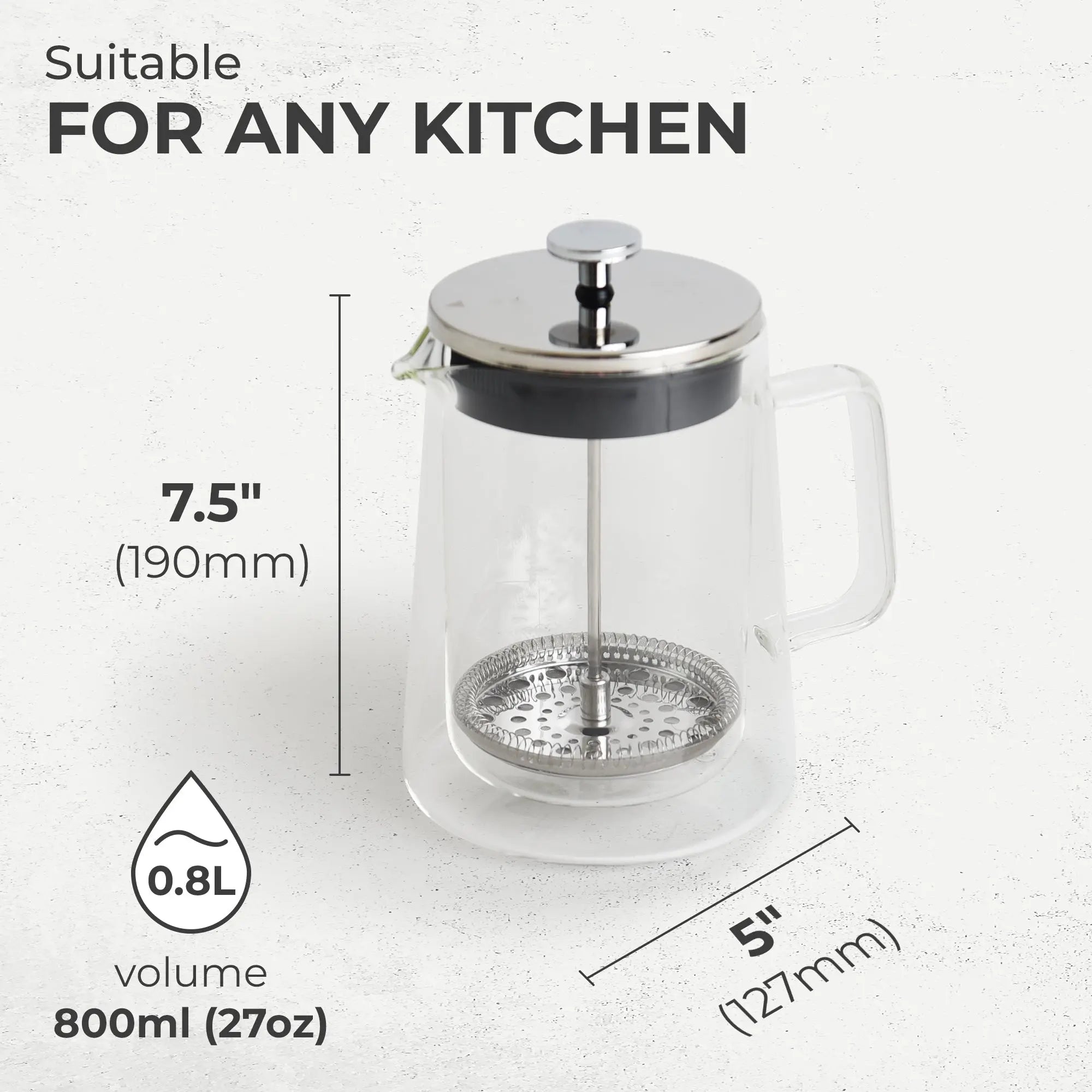 Glass French Press, KF1010 Kaffe Products