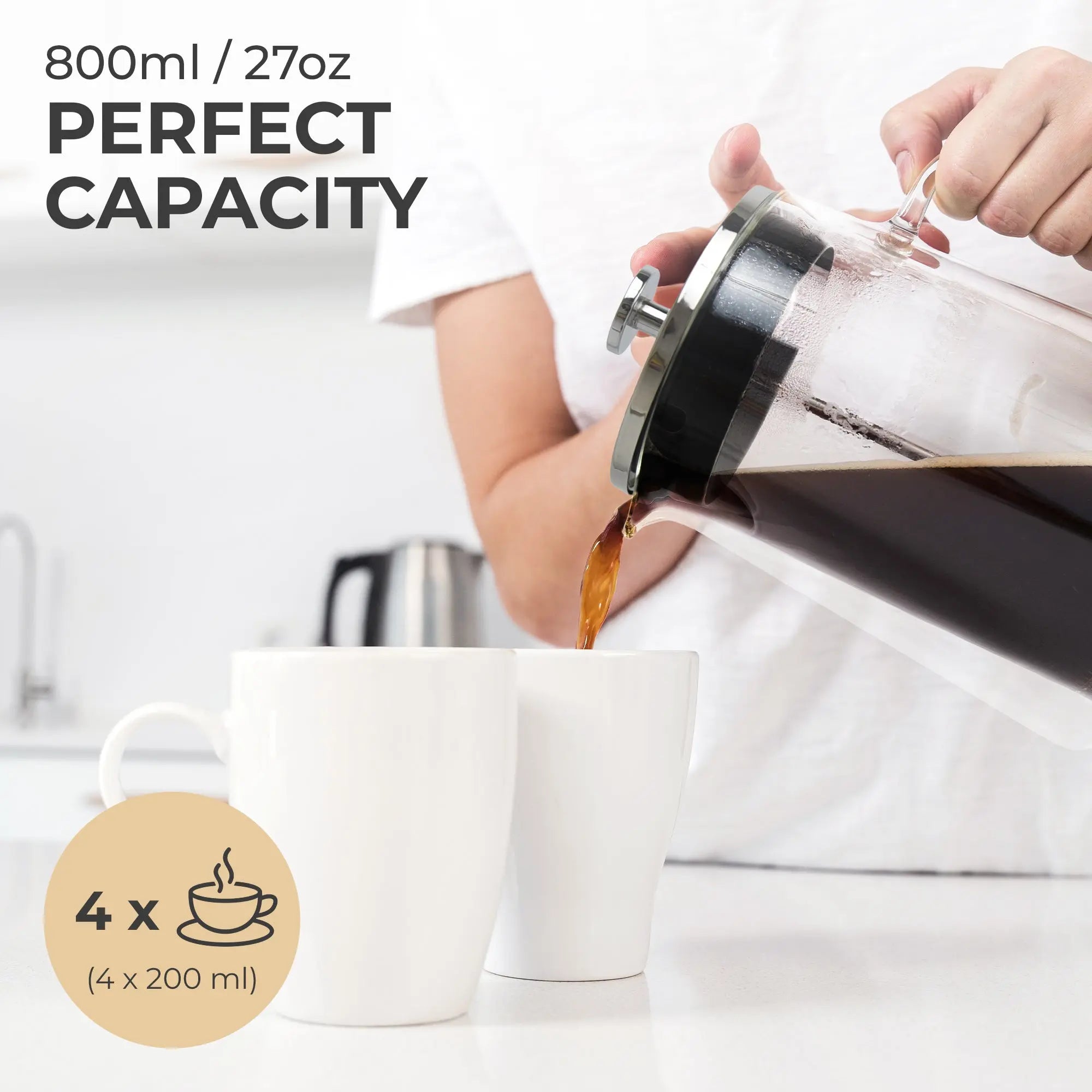 Glass French Press, KF1010 Kaffe Products