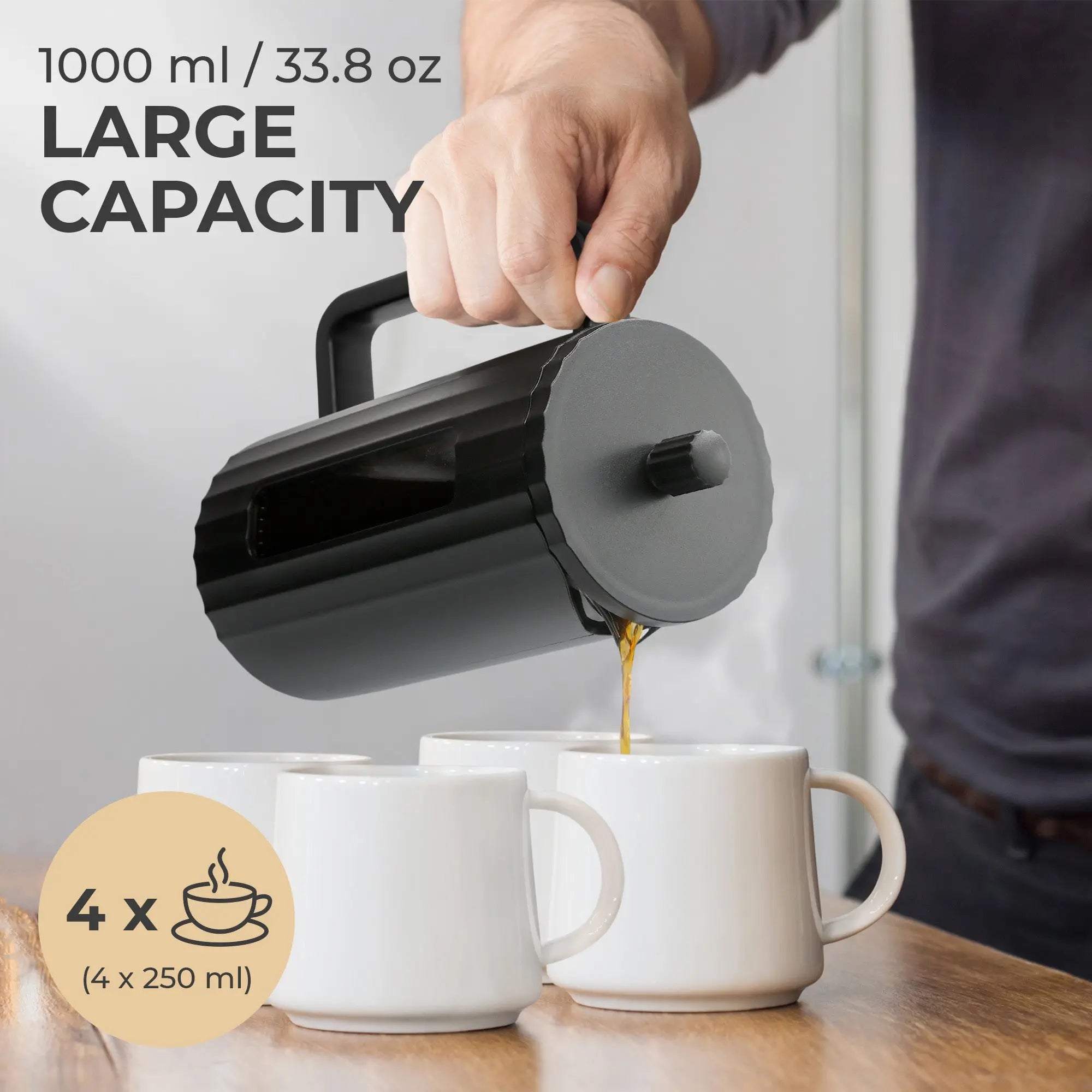 Glass French Press (800ml), KF1111 Kaffe Products