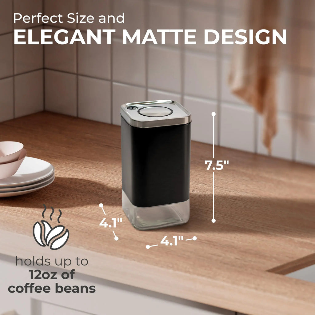 12oz Square Glass Storage Container, KF3021S Kaffe Products
