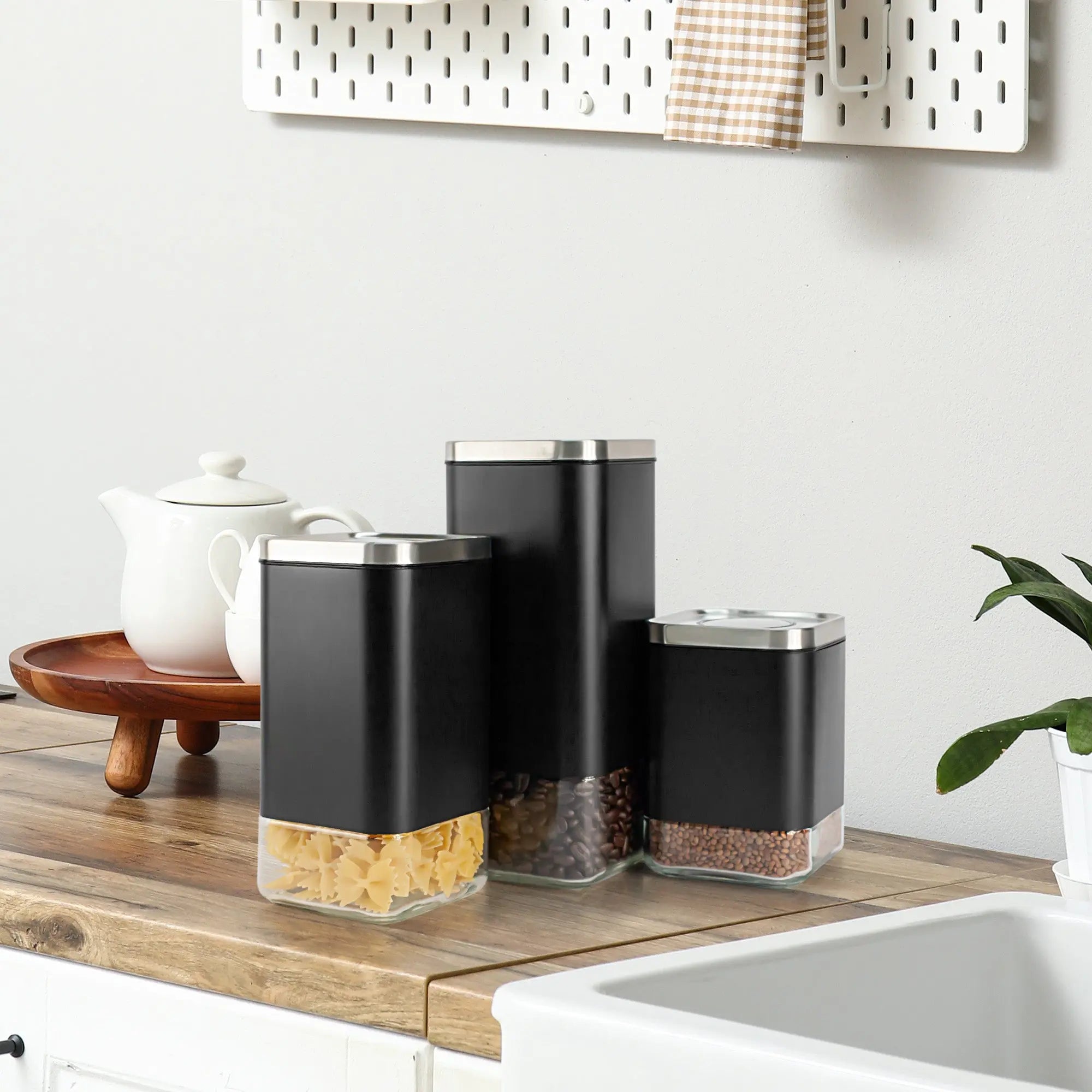 12oz Square Glass Storage Container, KF3021S Kaffe Products