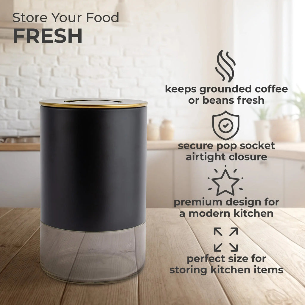 8oz Round Glass Storage Container, KF3030G Kaffe Products