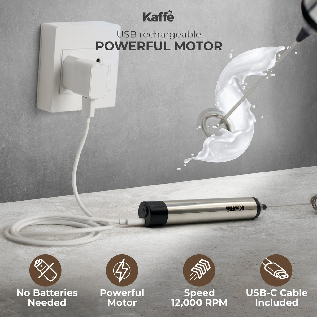 Handheld Milk Frother (USB Rechargeable), KF6022 Kaffe Products