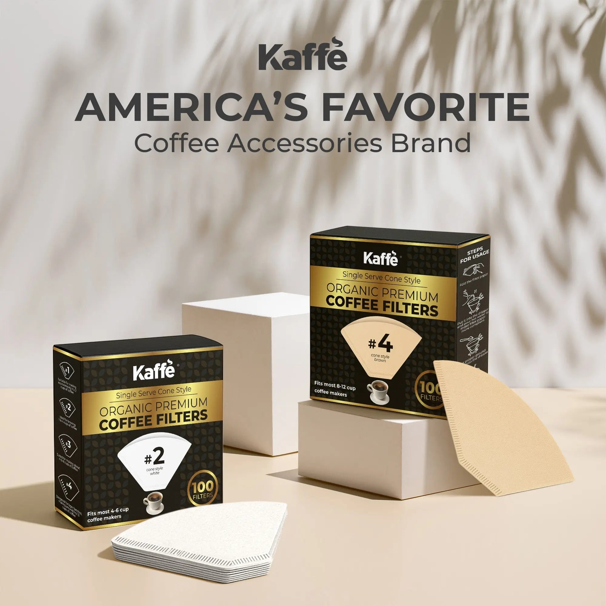 Organic Premium Coffee Filters #2, KFCF02W Kaffe Products