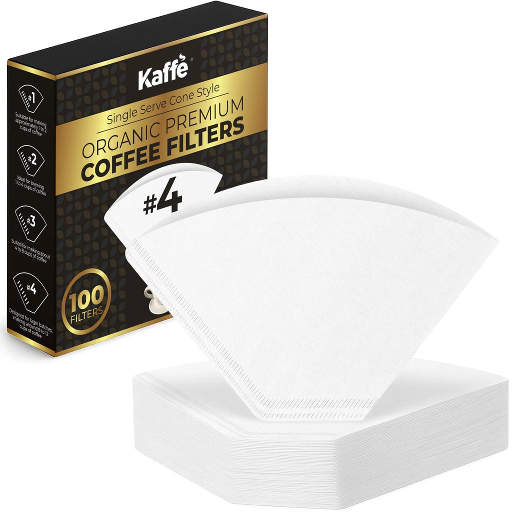 Organic Premium Coffee Filters #4, KFCF04W Kaffe Products