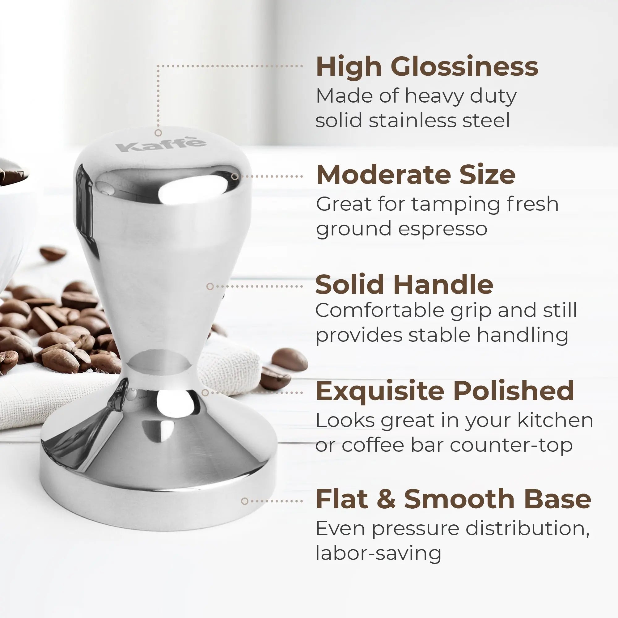Espresso Tamper, 54mm, KFCT01-54 Kaffe Products
