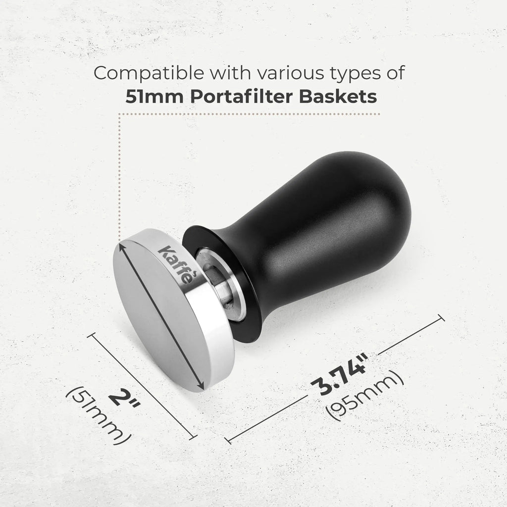 Espresso Tamper with Spring, 51mm, KFCT02-51 Kaffe Products