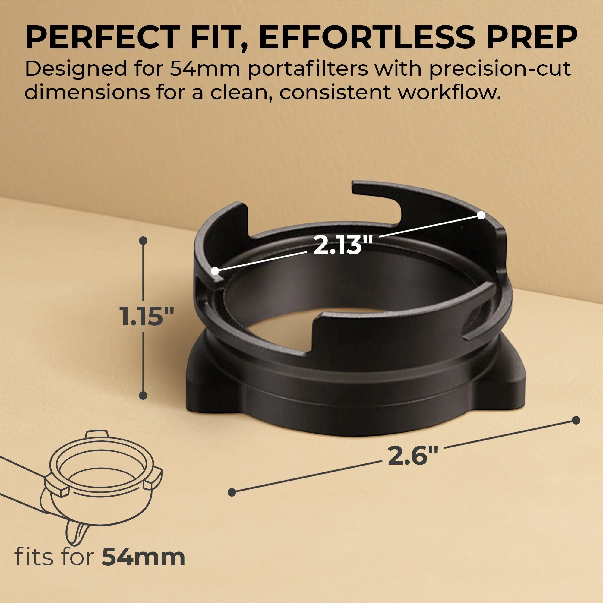 Espresso Portafilter Dosing Ring, 54MM, KFDR01 Kaffe Products