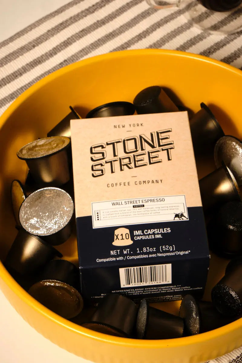 Wall Street Espresso Capsules Stone Street Coffee