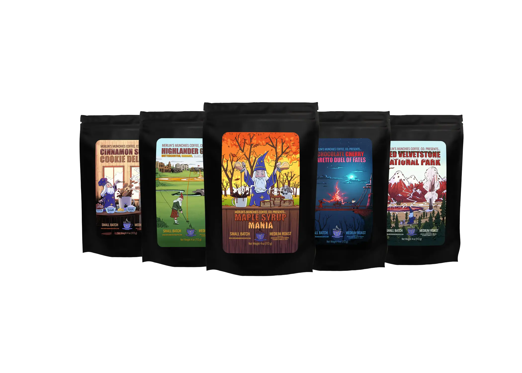 Create-Your-Own Coffee Sample Pack Merlin's Munchies Coffee Company