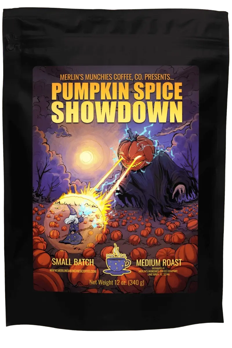 Pumpkin Spice Showdown 12oz Merlin's Munchies Coffee Company