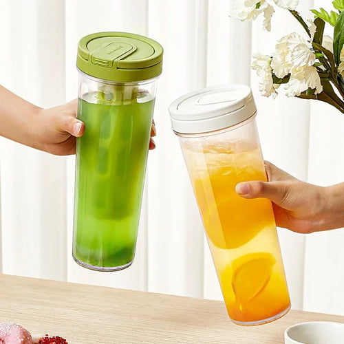 1L (33.8 fl oz) Manual Cold Brew Coffee Maker Bottle with Handle - Portable Tea & Fruit Infuser