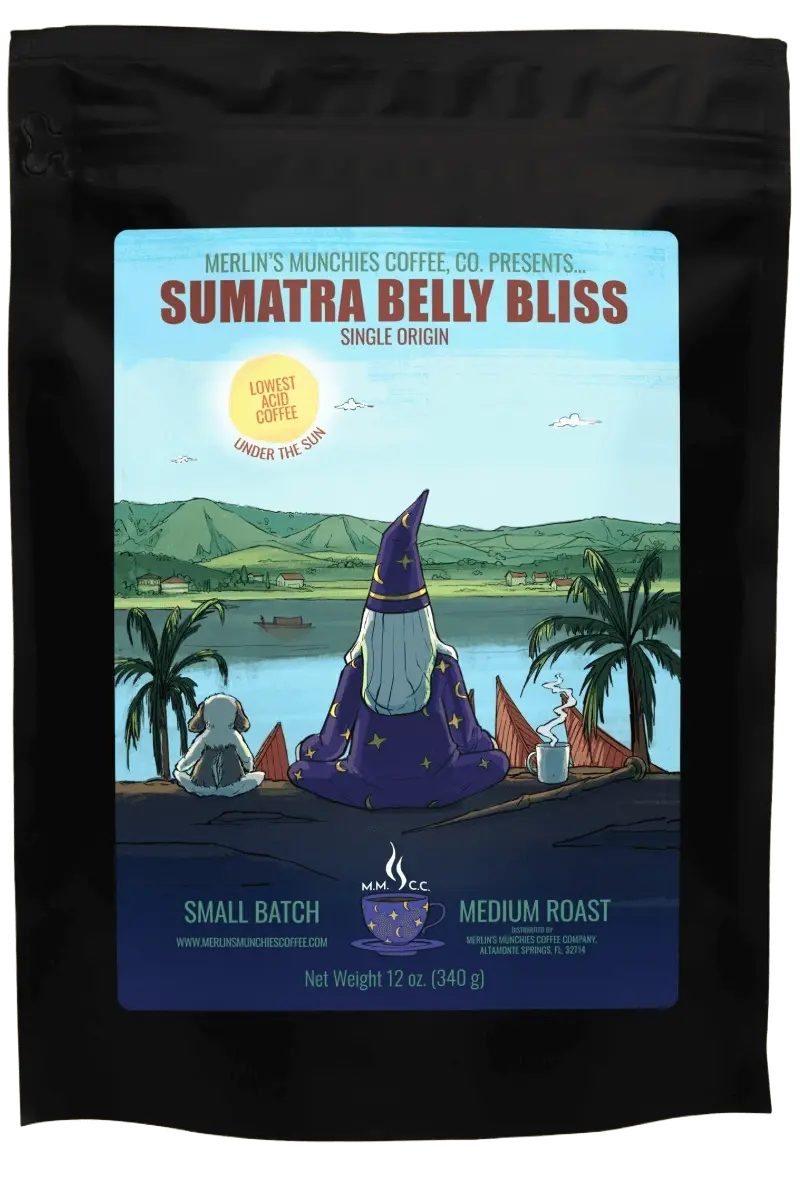 Sumatra Belly Bliss 12oz Merlin's Munchies Coffee Company