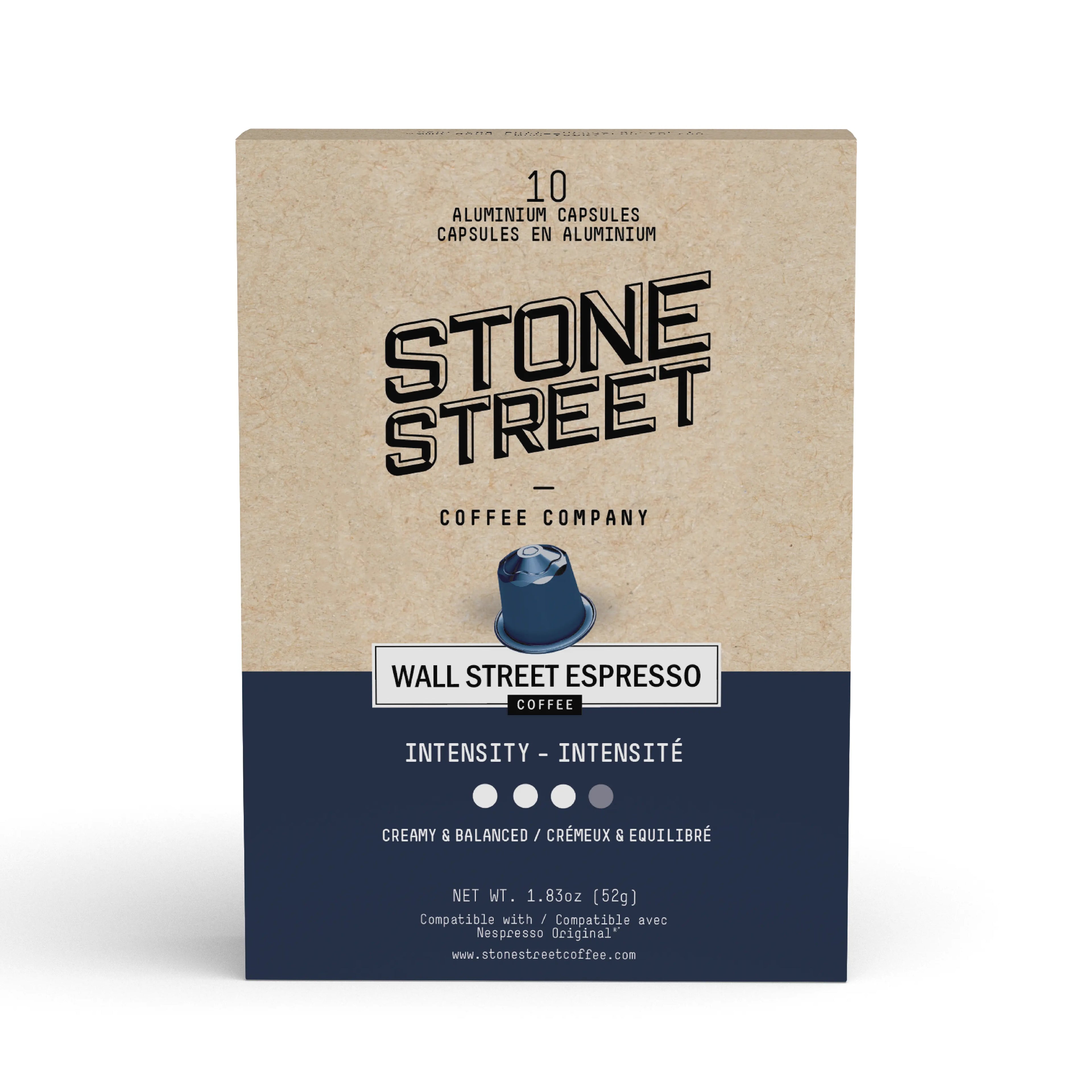 Wall Street Espresso Capsules Stone Street Coffee