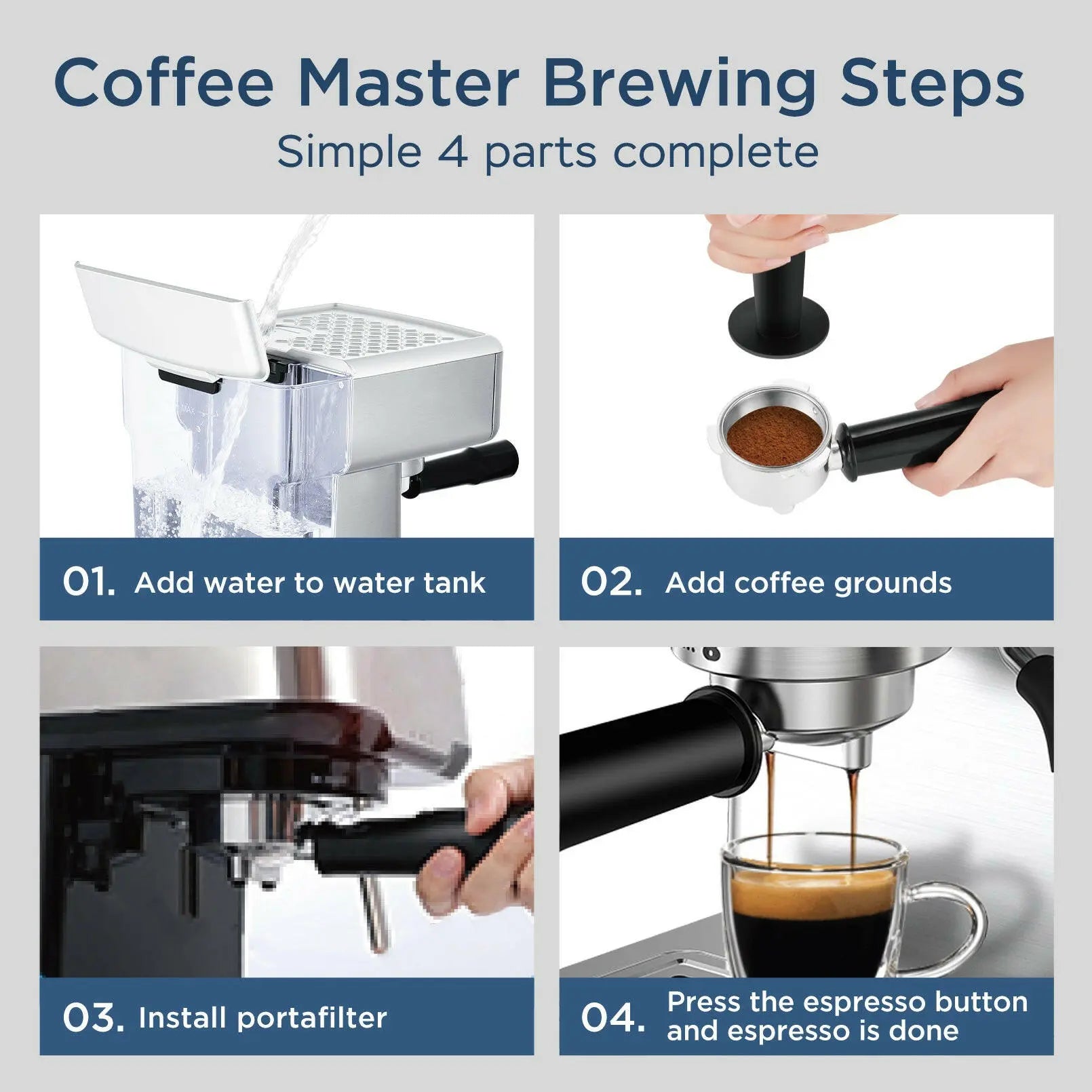 Geek Chef Espresso Machine With Milk Frother For Latte, Cappuccino, Macchiato Café Nairobi