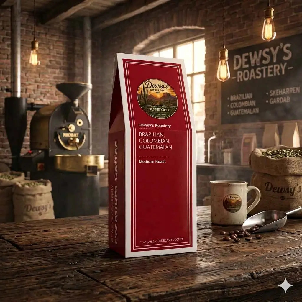 Brazilian, Colombian, Guatemalan Blend 12oz Dewsy's Roastery