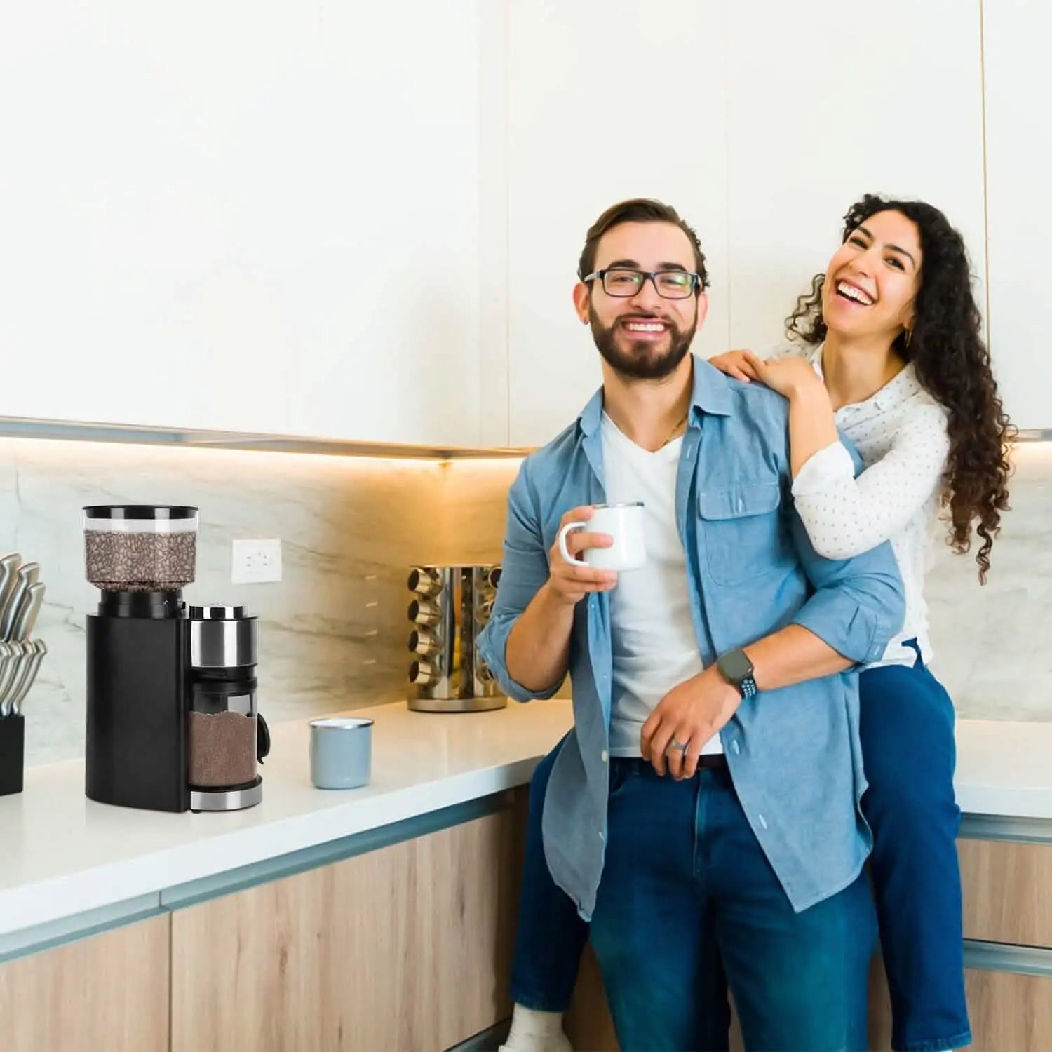 Conical Bur Coffee Bean Electric Grinder with 25 Grind Settings DailySale