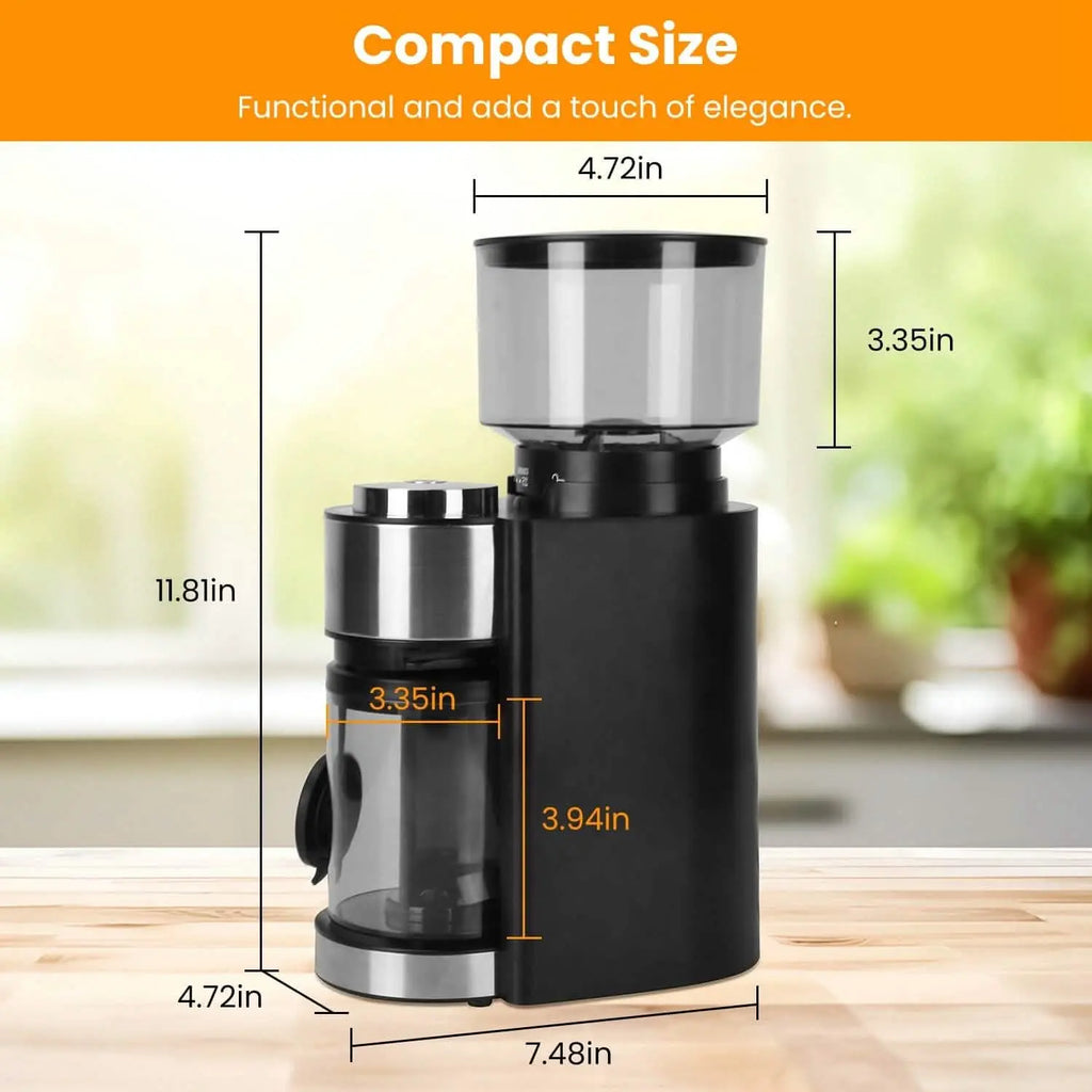 Conical Bur Coffee Bean Electric Grinder with 25 Grind Settings DailySale