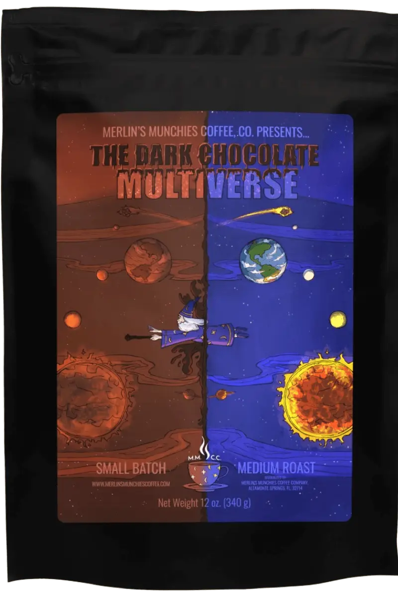 Dark Chocolate Multiverse 12oz Merlin's Munchies Coffee Company