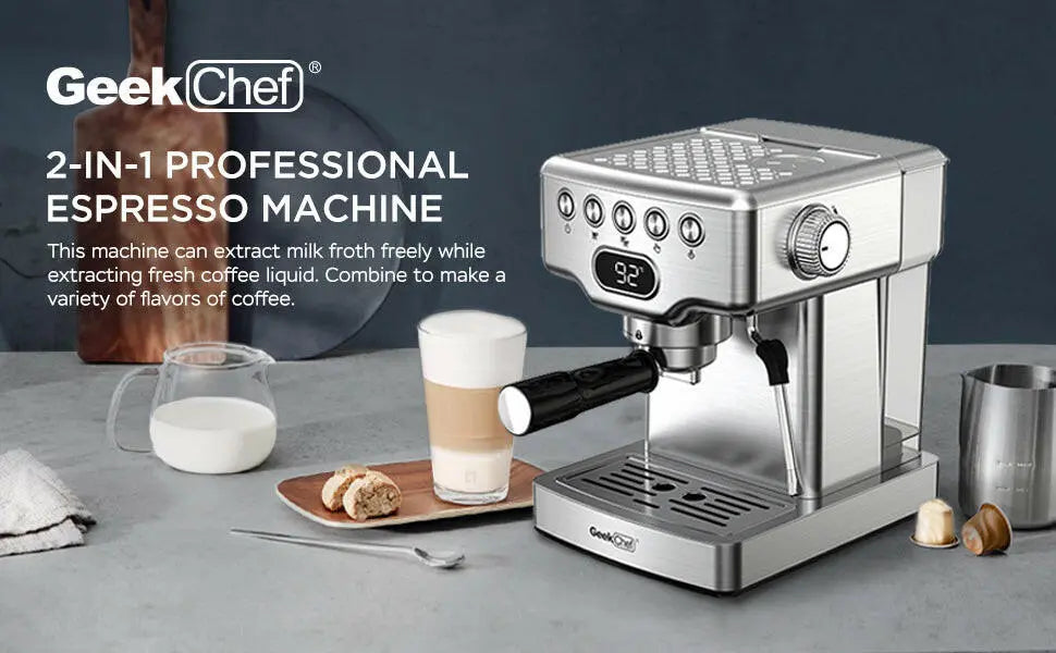 Geek Chef Espresso Machine With Milk Frother For Latte, Cappuccino, Macchiato Café Nairobi