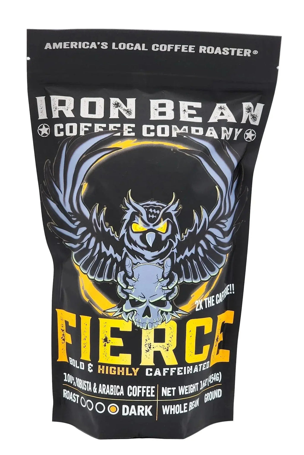 Fierce™ - Highly Caffeinated Dark Roast Iron Bean Coffee Company