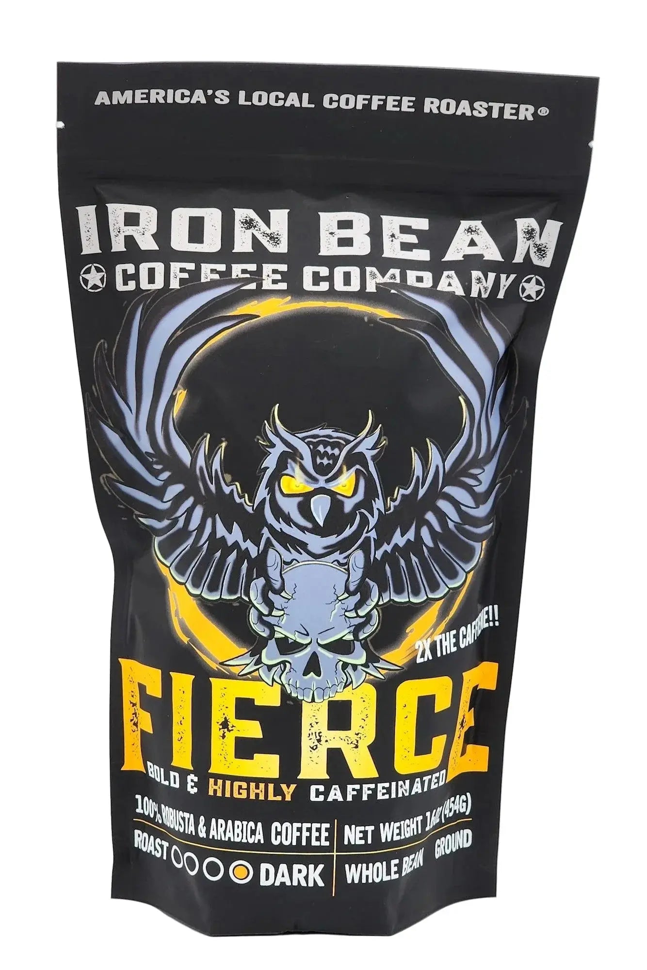 Fierce™ - Highly Caffeinated Dark Roast Iron Bean Coffee Company