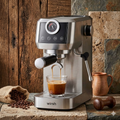 Wirsh 20 Bar Espresso Machine with Plastic Free Portafilter and Steamer, Pressure Gauge, Touch Screen, Full Stainless Steel (Home Barista Plus)