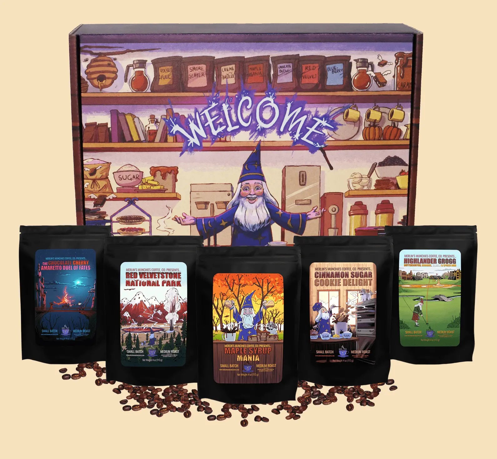 Merlin's Favorite Bundle Box Merlin's Munchies Coffee Company