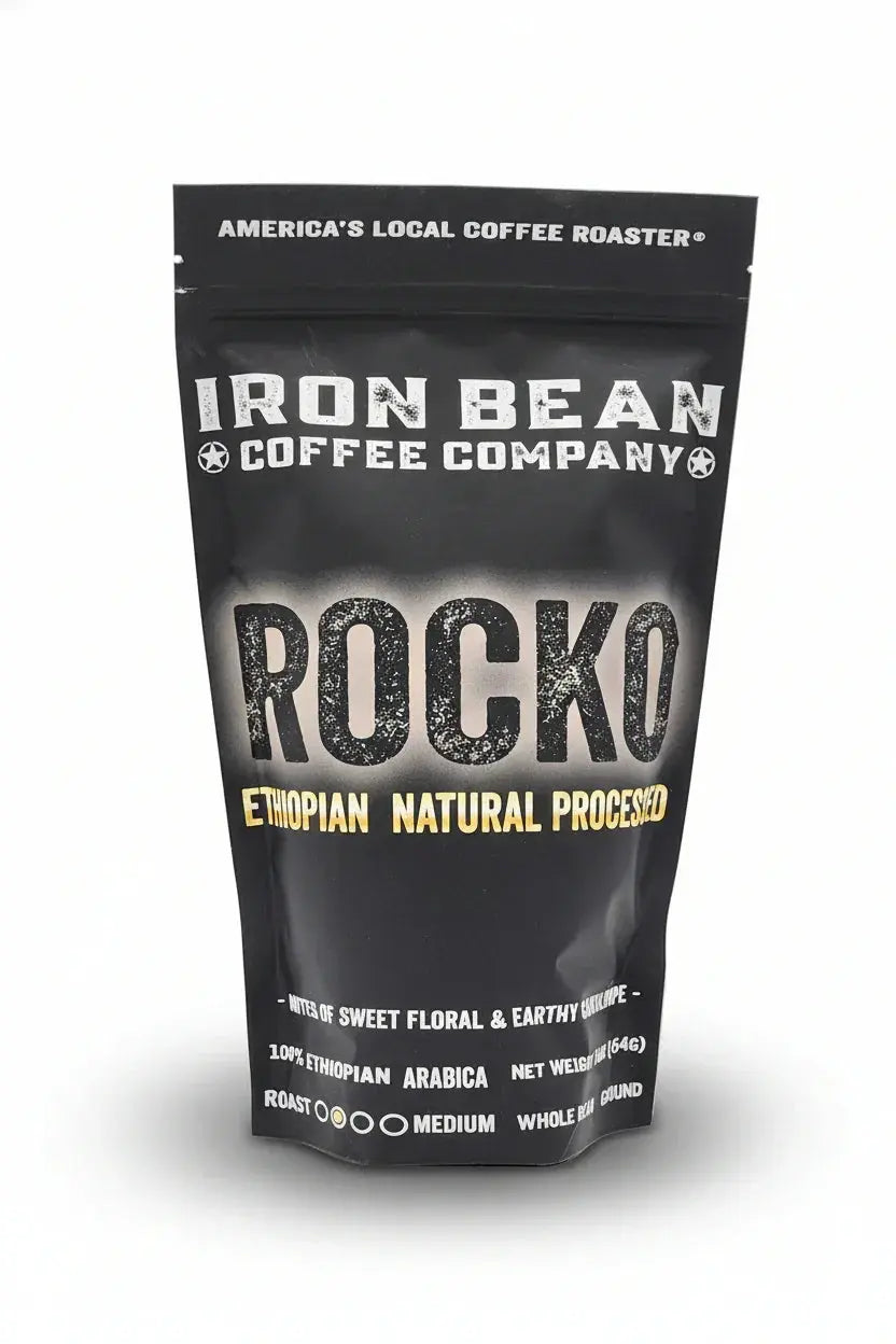 ROCKO - Ethiopian Natural Process - Medium Roast Iron Bean Coffee Company