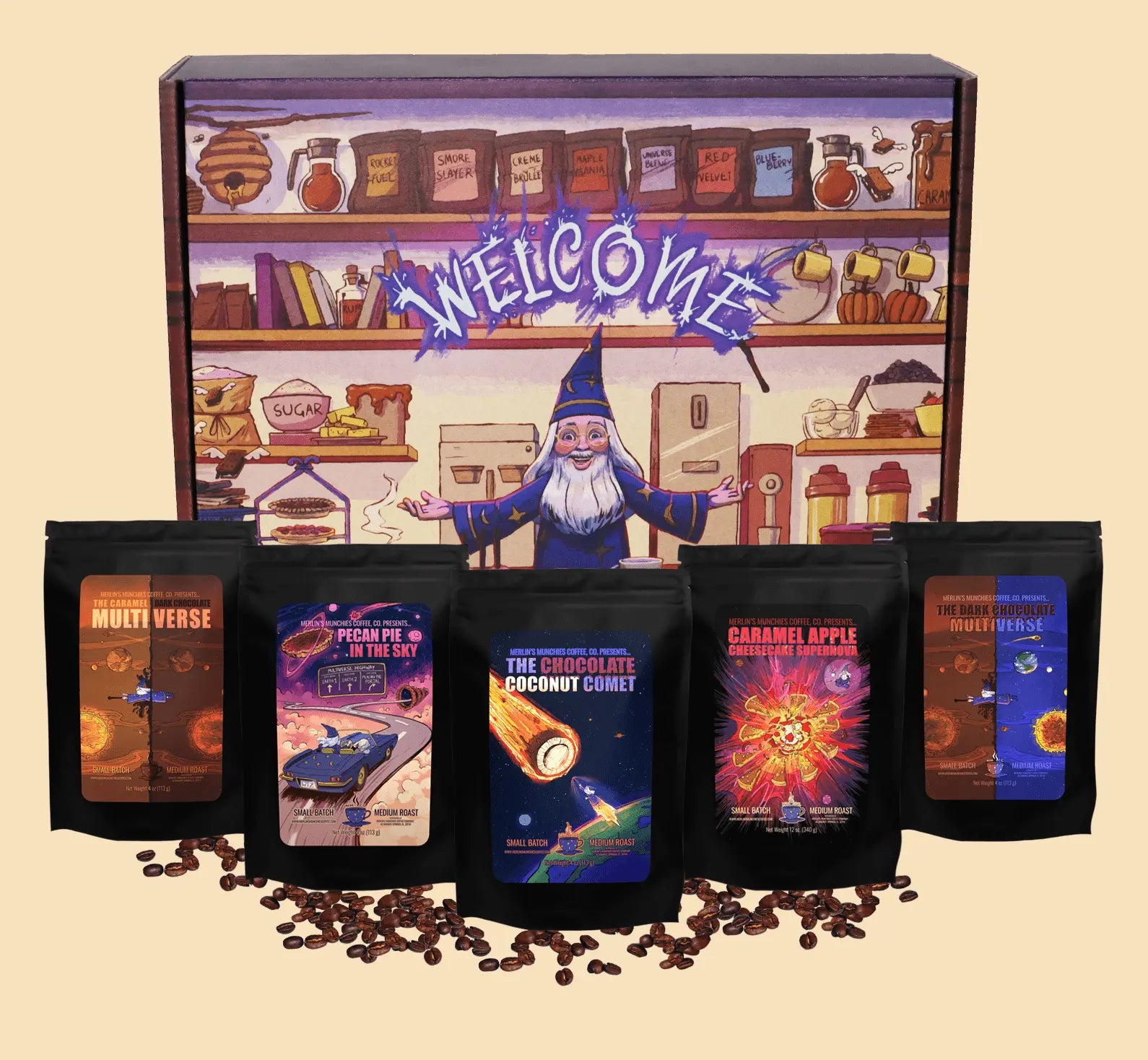 Space Pack Bundle Box Merlin's Munchies Coffee Company