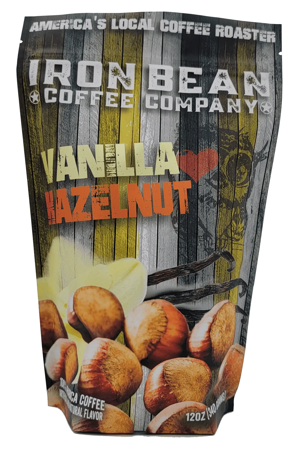 Vanilla Hazelnut 12oz Iron Bean Coffee Company