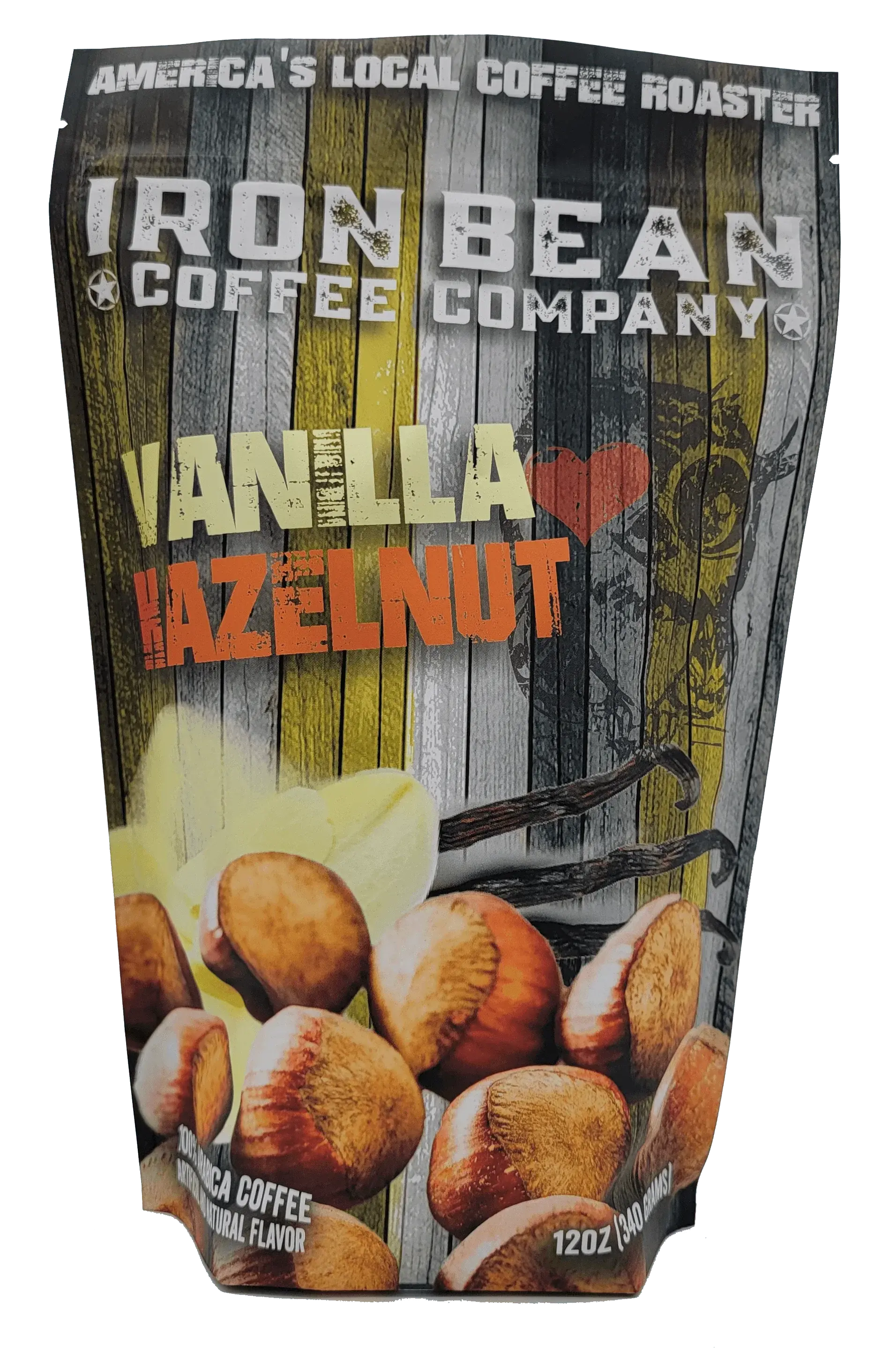 Vanilla Hazelnut 12oz Iron Bean Coffee Company
